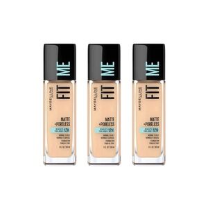 (3) Maybelline Fit Me Matte + Poreless Foundation - 120 Classic Ivory